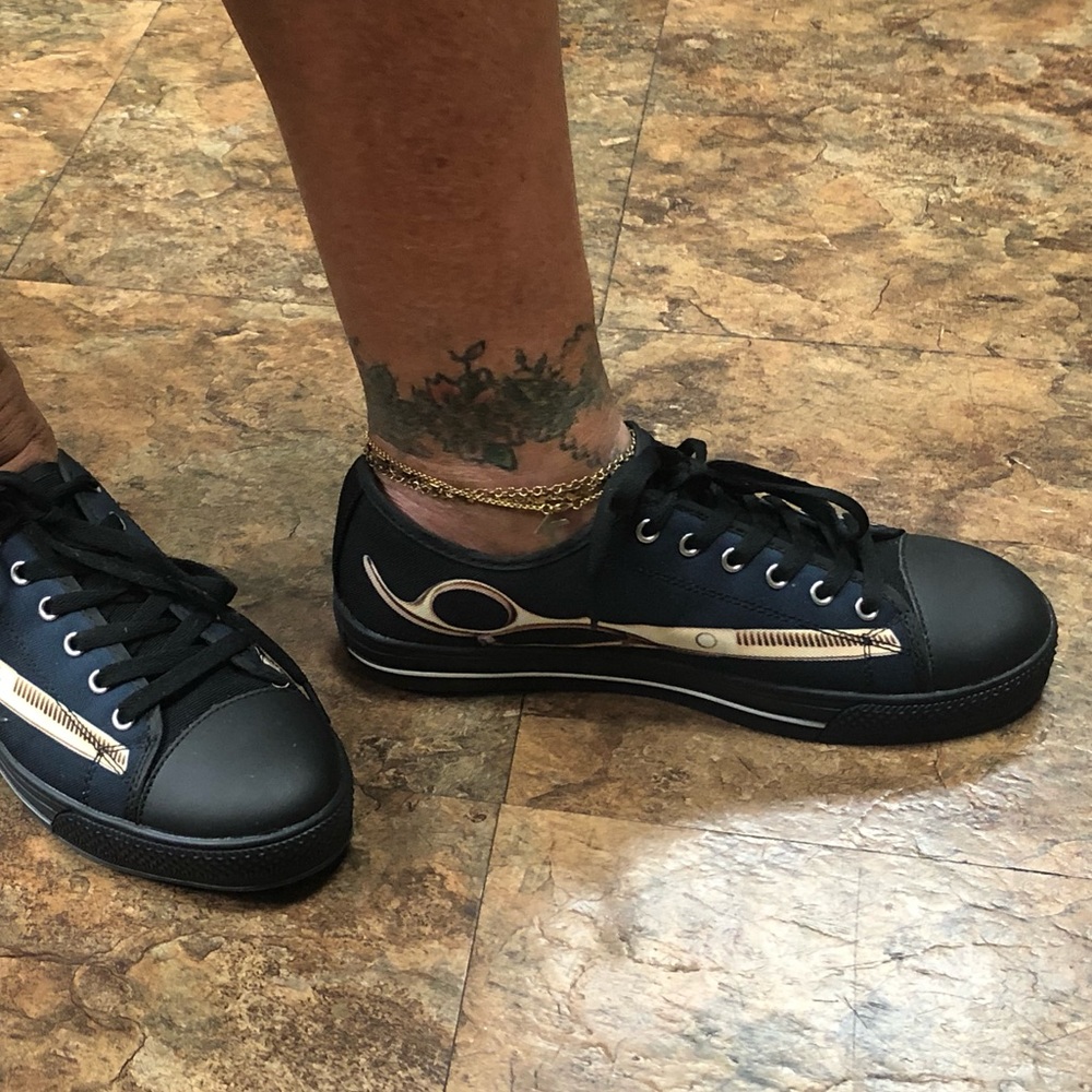 Super Cute Black tennis with shear logo